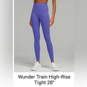 NEW NEVER WORN Lululemon wonder under high-rise SIZE 4. COLOR: Charred Indigo